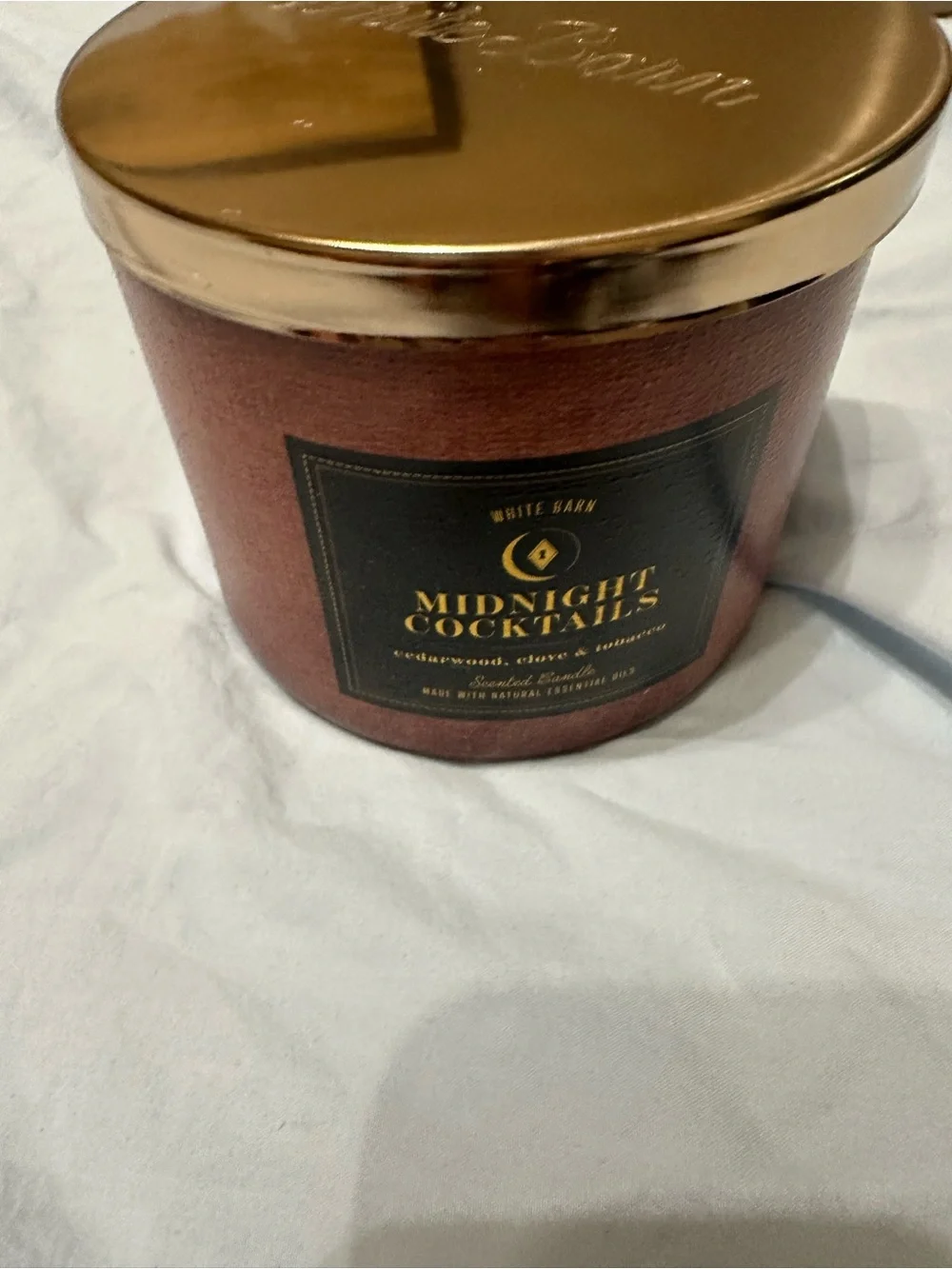 White Barn Midnight Cocktails Candle - Rust with Gold Lid
